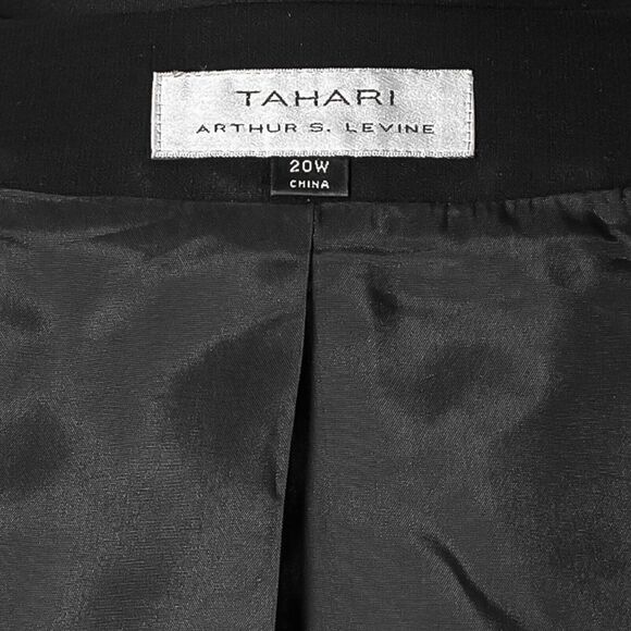Tahari ASL Women's Blazer Black Pearl Snap Button Elegant Evening Blazer 20W - Picture 3 of 10